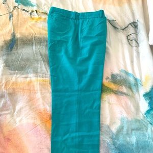 J Crew Turquoise Wool Cafe Capri Ankle Pant